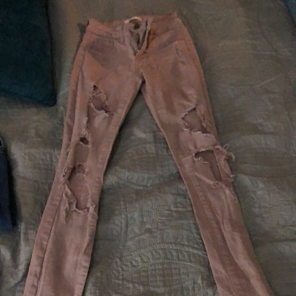 Tan skinny jeans